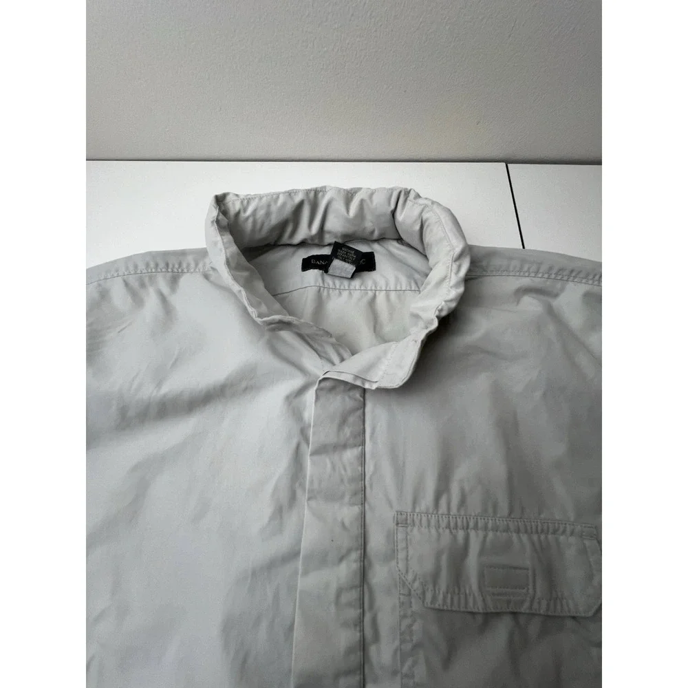 Banana Republic (Zip-Off Sleeves not included) Hidden Hood Jacket Shirt Men L